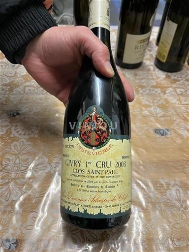 Borgogna Non specificato Premier Cru Domaine Silvestre Du Clos Clos Saint-Paul 2003