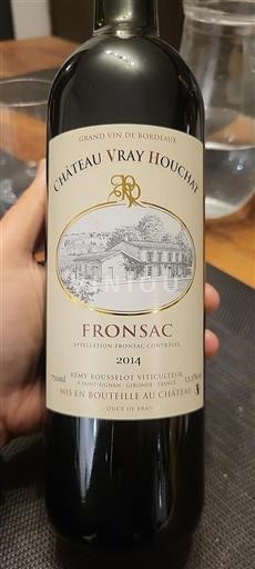 Bordeaux Fronsac Château Vray Houchat 2014
