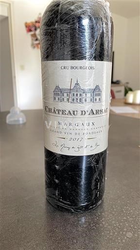 Bordeaux Margaux Cru Bourgeois Château Arsac 2017