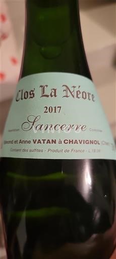 Vallée de la Loire Sancerre Clos La Néore 2017