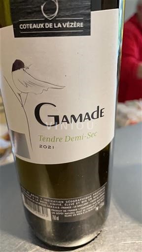 Vallée de la Loire Côtes-d'auvergne Coteaux De La Vézére Gamade - Tendre demi sec 2021