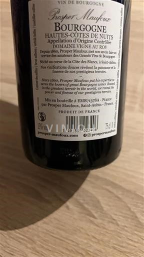 Bourgogne Hautes Côtes de nuits Prosper Maufoux Non Millésimé