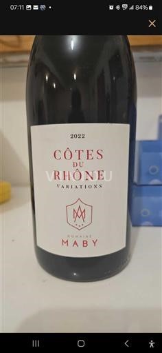Údolí Rhôny Côtes-du-Rhône Domaine Maby Variations 2022