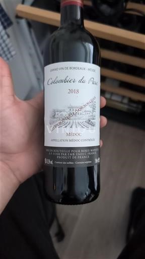 Bordeaux Médoc Colombier Du Parc 2018