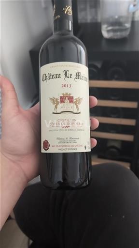 Bordeaux Castillon-côtes-de-bordeaux Château Le Maine 2013