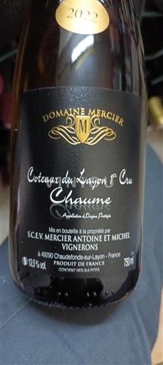 Loirevallei Niet gespecificeerd Domaine Mercier Chaume 2022