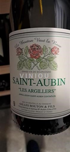 Vin Blanc demi-sec Les Argillers Gilles Bouton & Fils 2022 France Bourgogne Saint-Aubin AOC Grand Cru