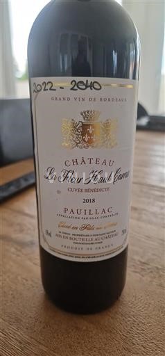 Bordeaux Pauillac Château La Fleur Haut Carras Bénédicte 2018