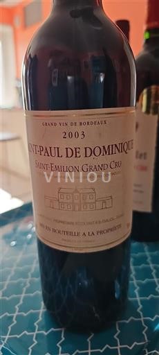 Bordeaux Saint-Émilion Grand Cru Grand Cru Saintpaul De Dominique 2003