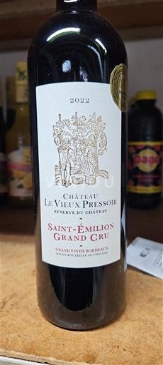 Bordeaux Saint-Émilion Château Le Vieux Pressoir Réserve du Château 2022