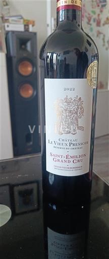 Bordeaux Saint-Émilion Château Le Vieux Pressoir Réserve du Château 2022