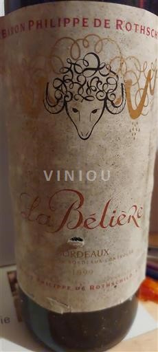 Bordeaux Unspecified Baron Philippe De Rothschild La Bélière 1999