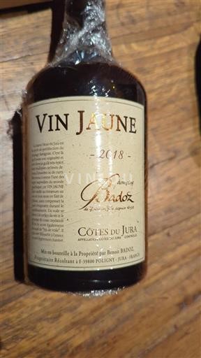 Jura Côtes du Jura Domaine Badoz Vin Jaune 2018