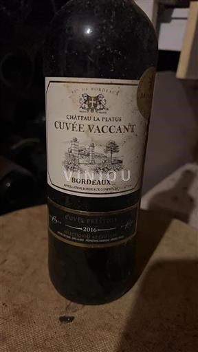 Bordeaux Château La Platus Vaccant 2016