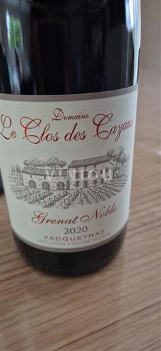 Rhônedalen Vacqueyras Le Clos Des Cazaux Grenat Noble 2020
