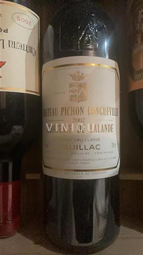 Bordeaux Pauillac Grand Cru Château Pichon Longueville Comtesse De Lalande 2002