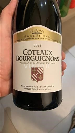 Burgundy Coteaux Bourguignons Club Des Sommeliers 2022