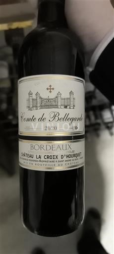 Bordeaux Château La Croix Hourquet Comte de Bellegarde 2020