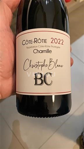 Rhônevallei Côte-rôtie Christophe Blanc Charmille 2022