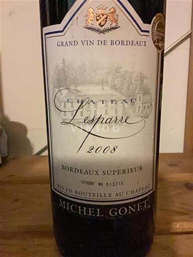 Bordeaux Bordeaux supérieur Château Lesparre 2008