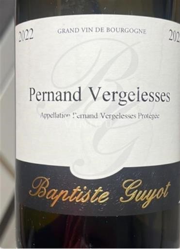 Burgundsko Pernand-Vergelesses Grand Cru Domaine Baptiste Guyot 2022