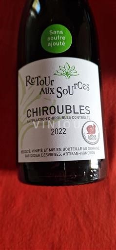 Beaujolais Chiroubles Retour Aux Sources 2022