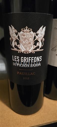 Bordeaux Pauillac Château Pichon Baron Les Griffons 2018
