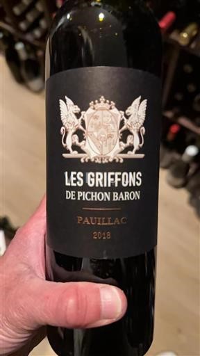 Bordeaux Pauillac Château Pichon Baron Les Griffons 2018