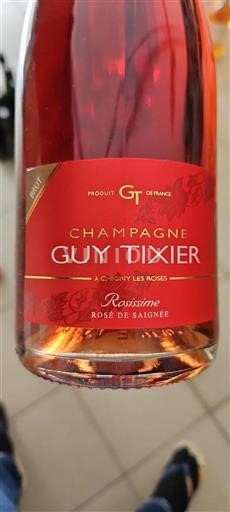 Vin Effervescent Rosé brut Rosissime Guy Tixier 2023 France Champagne