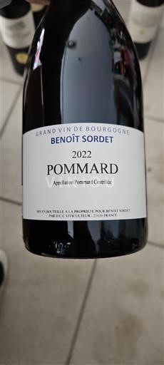 Borgogna Pommard Benoît Sordet 2022