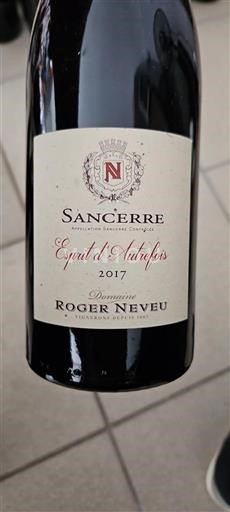 Loiren laakso Sancerre Domaine Roger Neveu Esprit d'Autrefois 2017