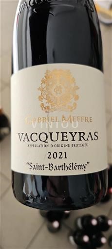 Valle del Rodano Vacqueyras Gabriel Meffre Saint-Barthélémy 2021