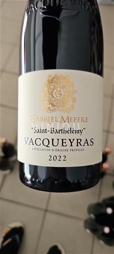Valle del Rodano Vacqueyras Gabriel Meffre Saint-Barthélemy 2022