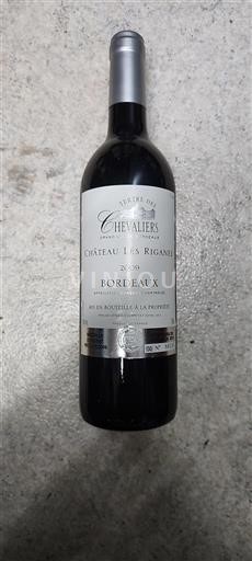 Bordeaux Château Les Riganes Tertre des Chevaliers 2009