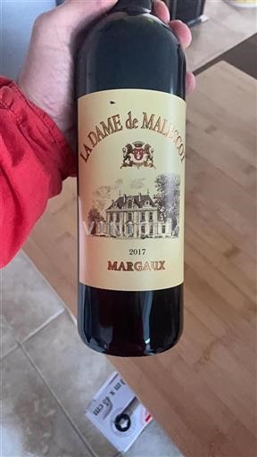 Bordeaux Margaux Grand Cru Château Malescot Stexupery La Dame de Malescot 2017