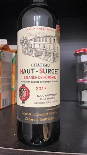 Burdeos Lalande-de-Pomerol Château Hautsurget 2017