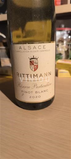 Alsacia No especificado Rittmann Réserve Particulière 2020