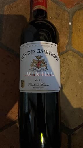 Bordeaux Lalande-de-pomerol Grand Cru Clos Des Galésvesses 2015