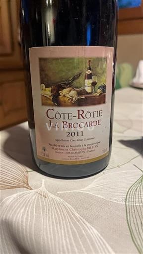Rhônen laakso Côte-rôtie Christophe Billon La Brocarde 2011