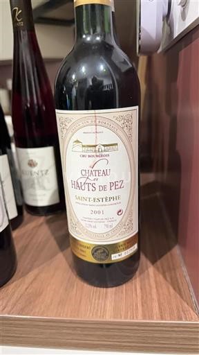 Bordeaux Saint-Estèphe Cru Bourgeois Les Hauts De Pez 2001