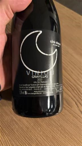 Vin Rouge sec Côté Obscur Gravillas 2023 France Languedoc