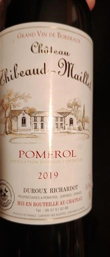 Bordeaux Pomerol Château Thibeaumaillet 2019