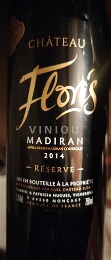 Sydväst Madiran Château Floris Réserve 2014