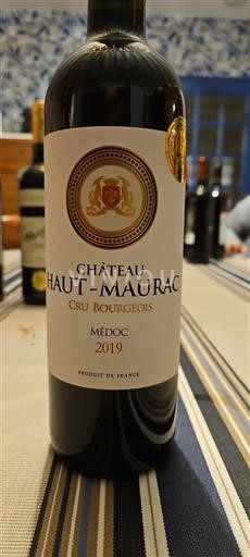 Bordeaux Médoc Cru Bourgeois Château Haut Maurac 2019
