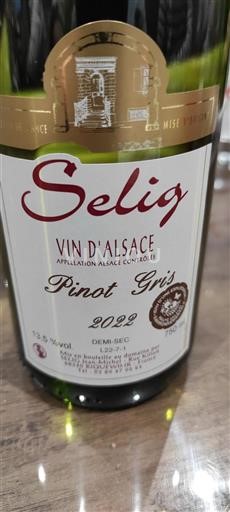 Alzacija Ni doloceno Selig Pinot Gris 2022