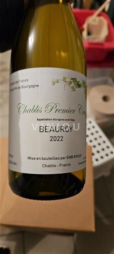 Burgundija Chablis premier cru Premier Cru Domaine Beauroy 2022