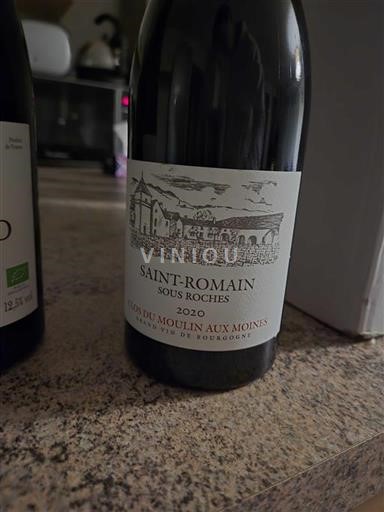 Vin Rouge sec Sous Roches Clos du Moulin aux Moines 2020 France Bourgogne Saint-Romain Grand Cru