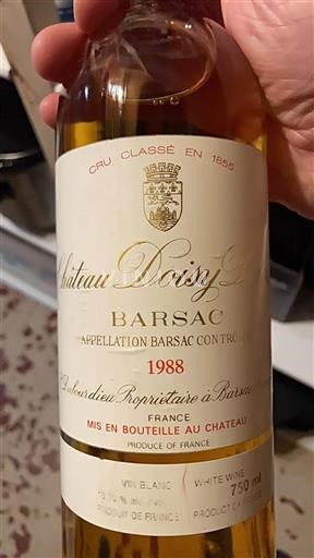 Bordeaux Barsac Grand Cru Château Doisydaëne 1988