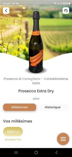 Vénétie Prosecco Allini Prosecco Extra Dry 2023