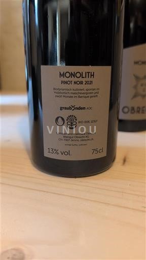 Graubünden Graubünden AOC Weingut Obrecht Monolith 2021